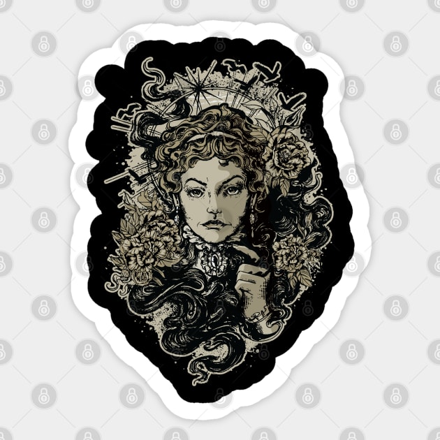 Raven Empress - Empowered and Creative Sticker by Graphic Duster